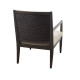 Handcrafted Dark Stained Seagrass Back Armchair with Removable Cushions